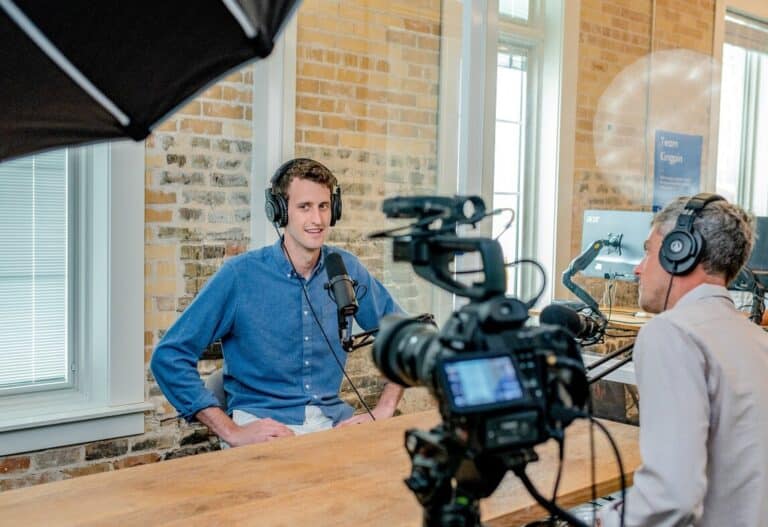 shooting an interview